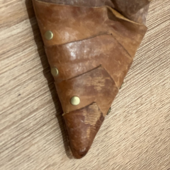 Christian Dior Brown Leather Studded Distressed bootie Shoes circa 2007 Size 39 - Picture 9 of 10